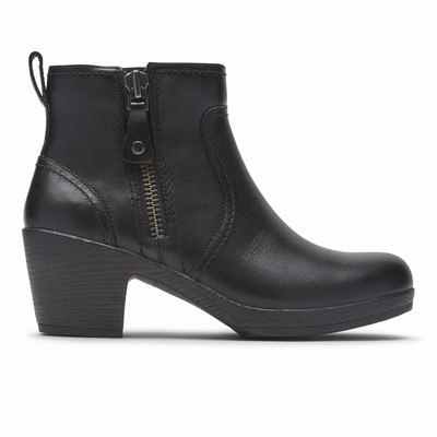 Botas Rockport Cobb Hill Presley Zipper Mulher Pretas PT-52147